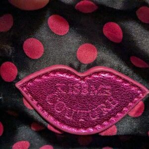 Kiss Me Couture Black Leather Shoulder Bag